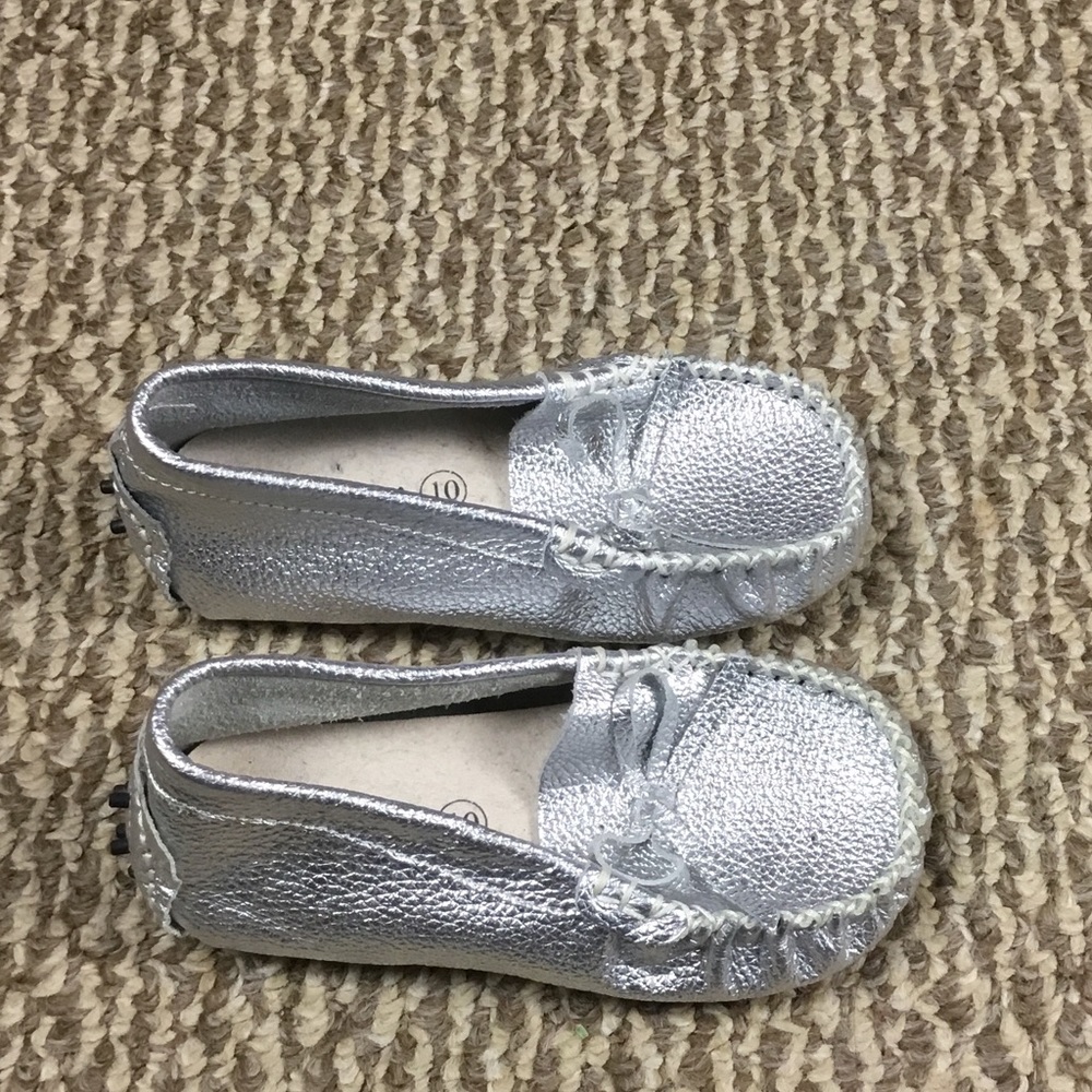 Silver Augusta Baby Collection Leather loafers